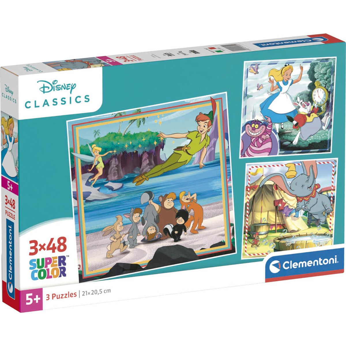 Disney Puslespil - Disney Classics - 3x48 Brikker - Clementoni