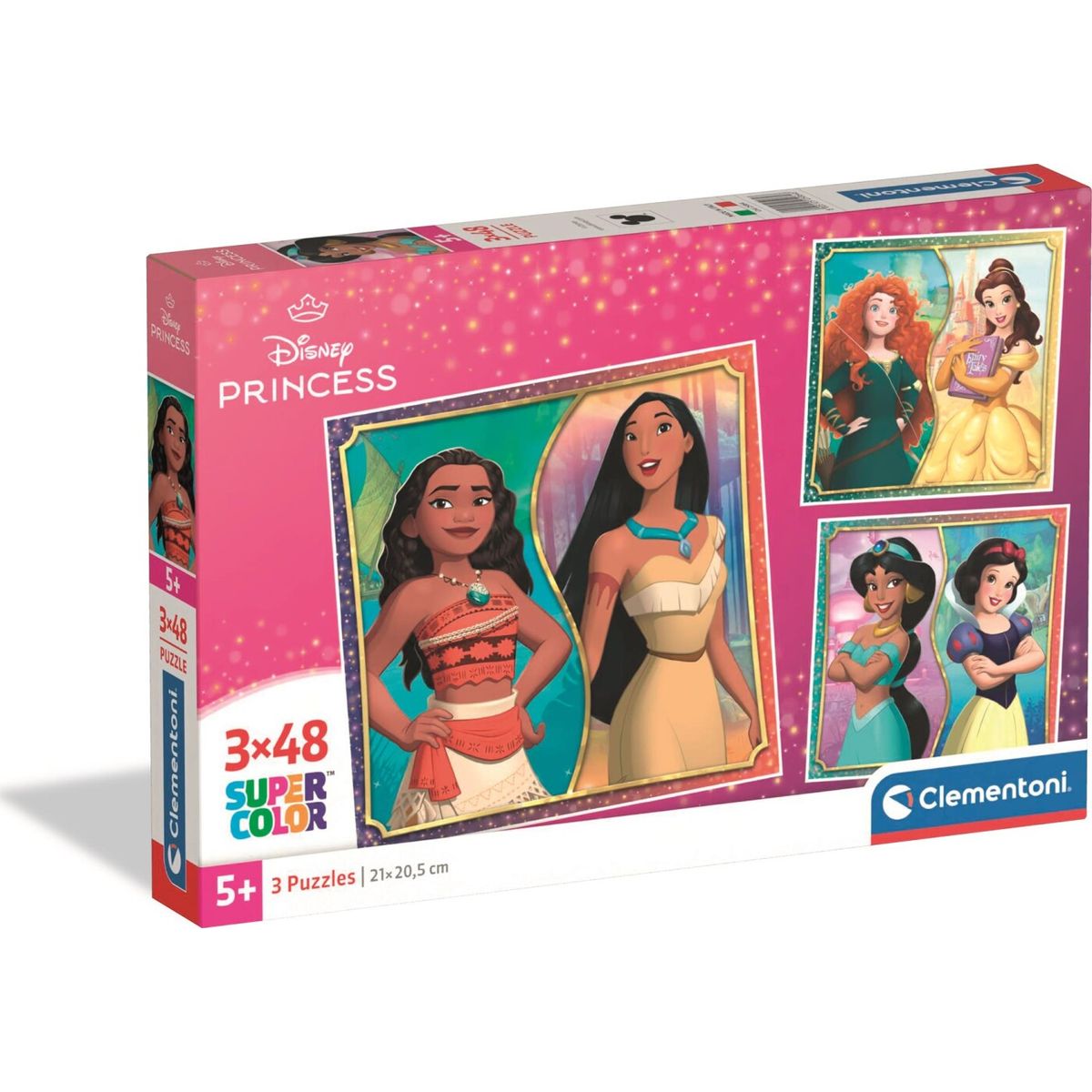 3x48 Puslespil Square - Disney Princess Brikker