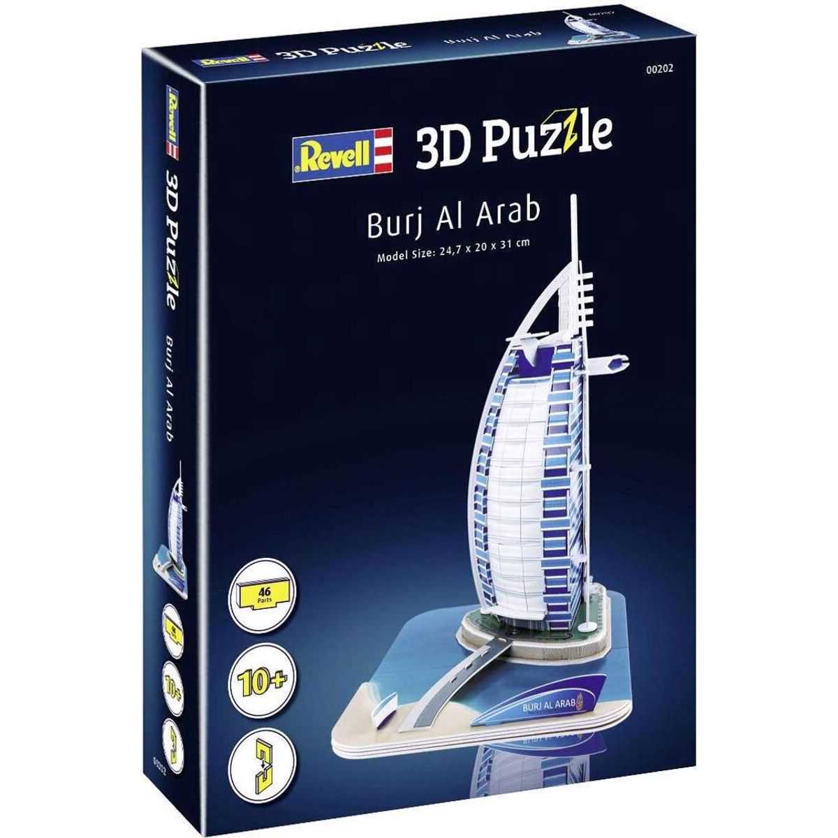 Revell 3d Puzzle - Burj Al Arab - 46 Brikker - 31 Cm