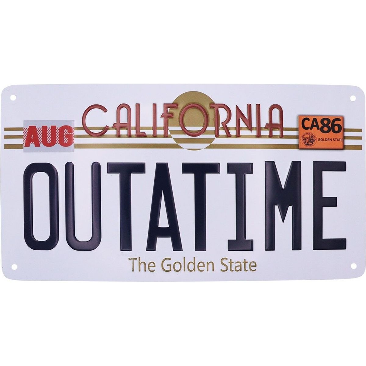 Back To The Future Replica Number Plate Tin Sign