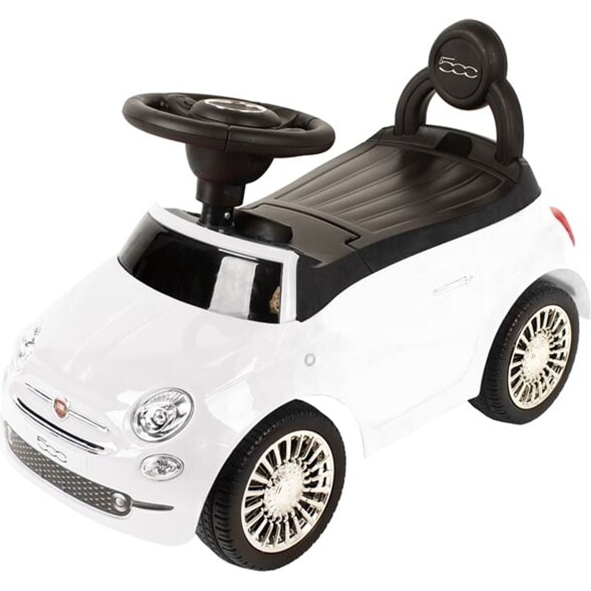 Babytrold - Fiat 500 - Gåbil - Hvid