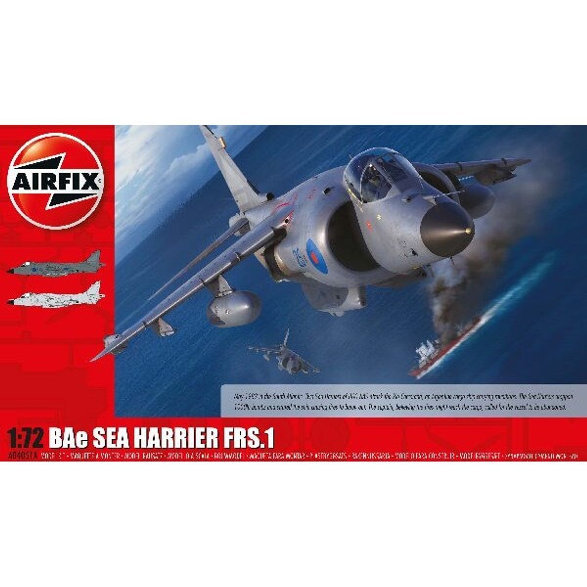 Airfix - Bae Sea Harrier Frs1 Modelfly Byggesæt - 1:72 - A04051a