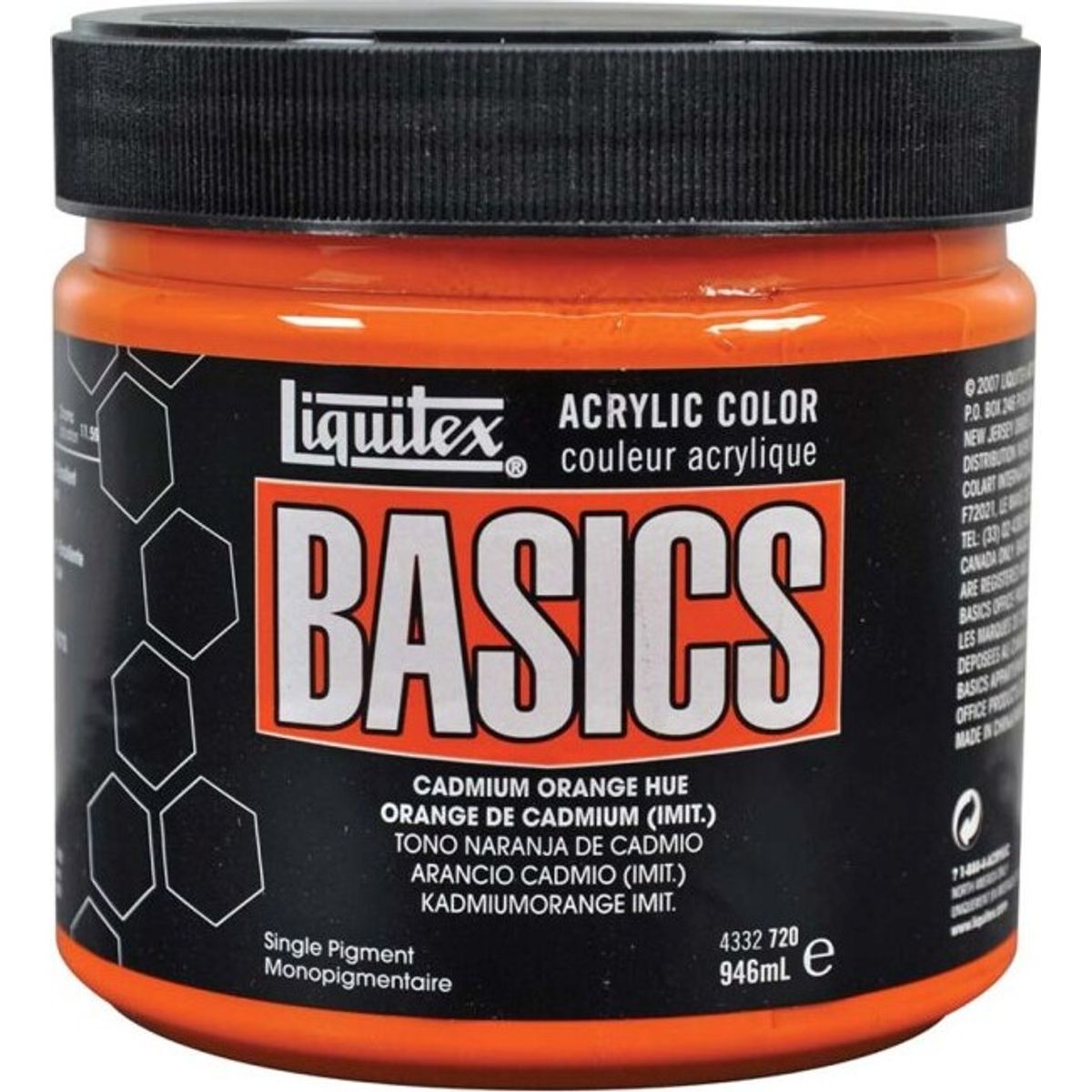 Liquitex - Basics Akrylmaling - Cadmium Orange Hue 946 Ml