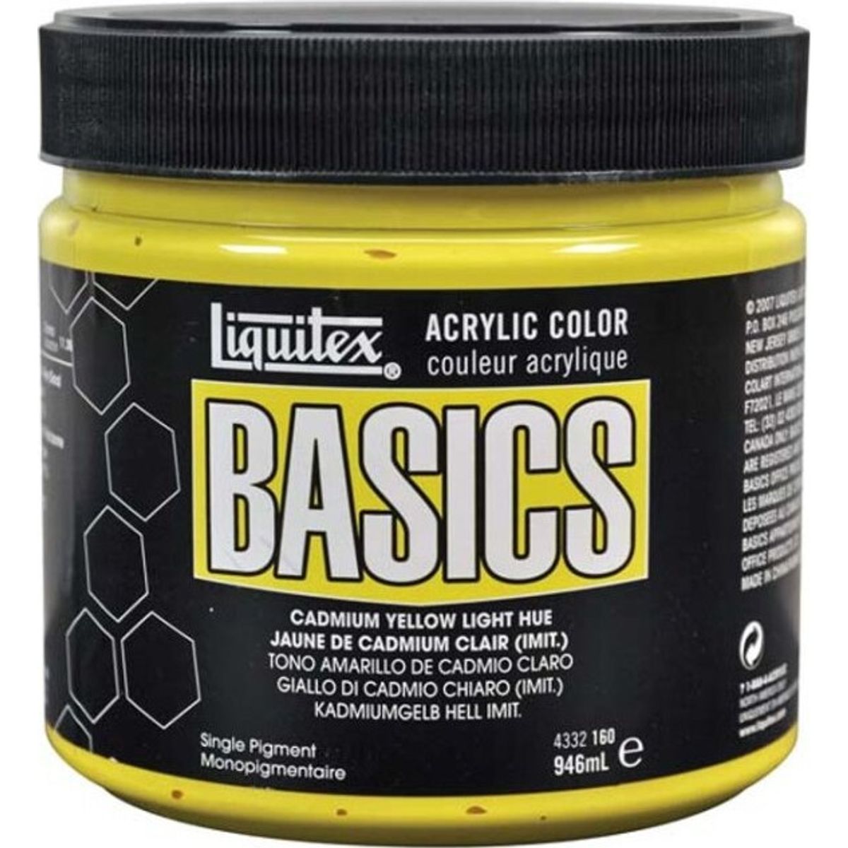 Liquitex - Basics Akrylmaling - Cadmium Yellow Light Hue 946 Ml