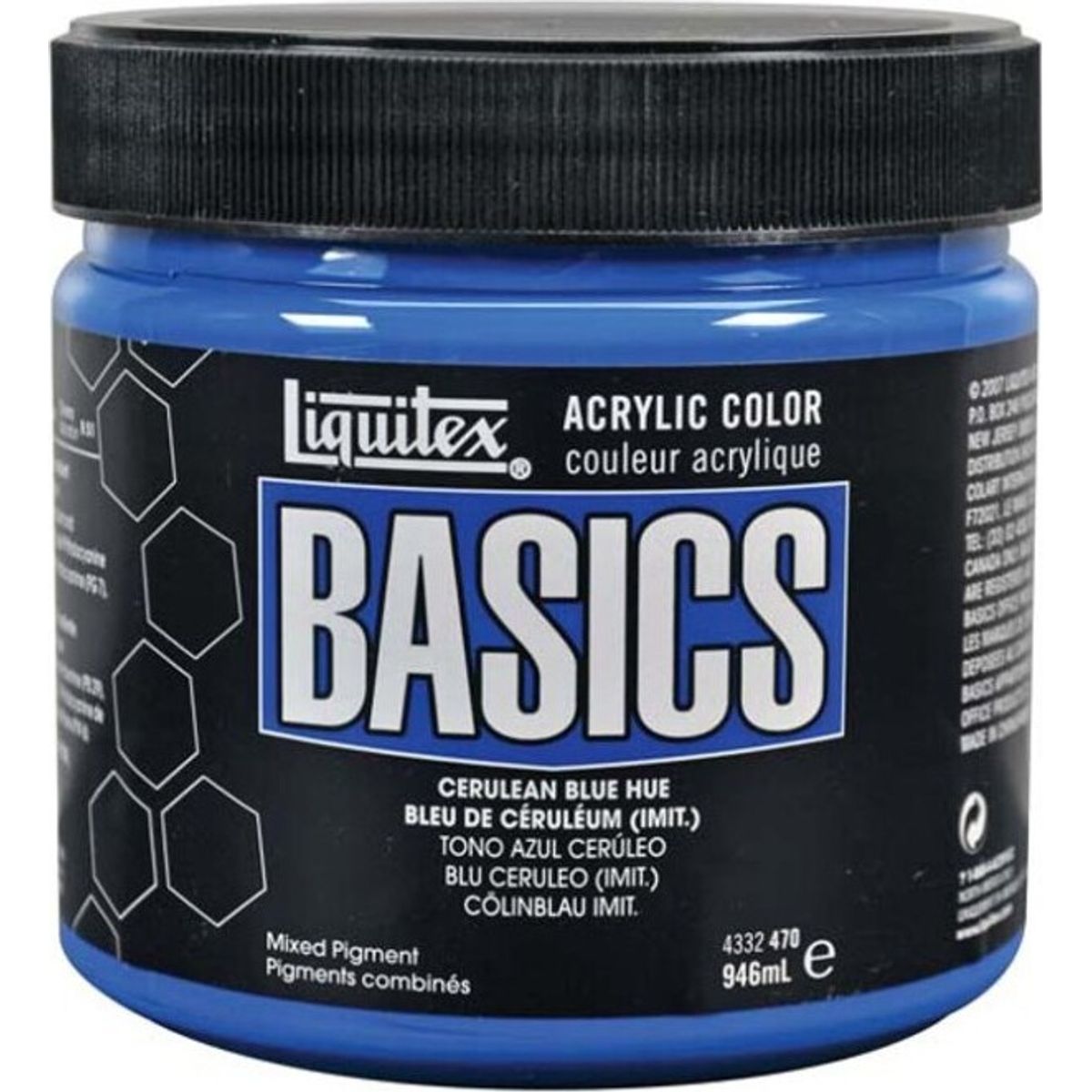 Liquitex - Basics Akrylmaling - Cerulean Blue Hue 946 Ml