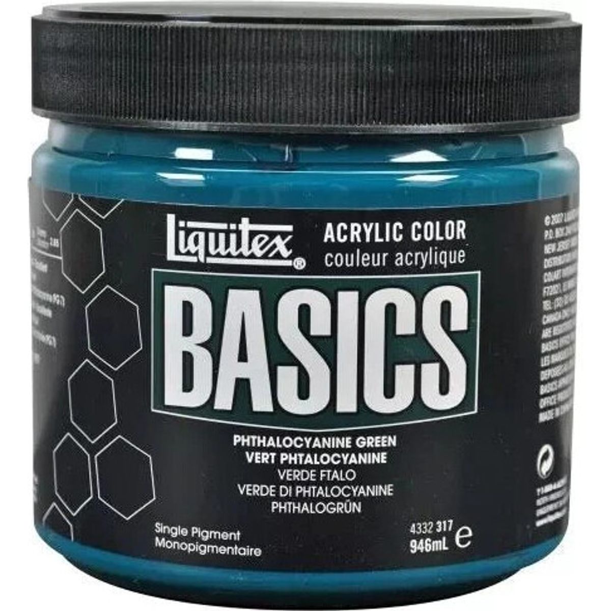 Liquitex - Basics Akrylmaling - Phthalo Green 946 Ml