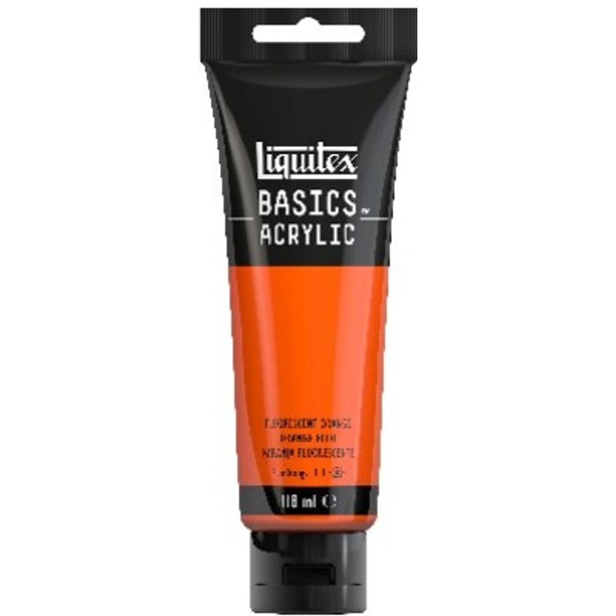 Liquitex - Basics Acrylic - Akrylmaling - Fluorescerende Orange 118 Ml