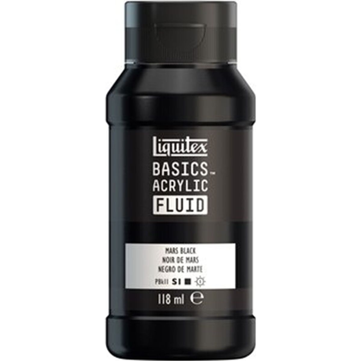 Liquitex - Basics Fluid Akrylmaling - Mars Black 118 Ml