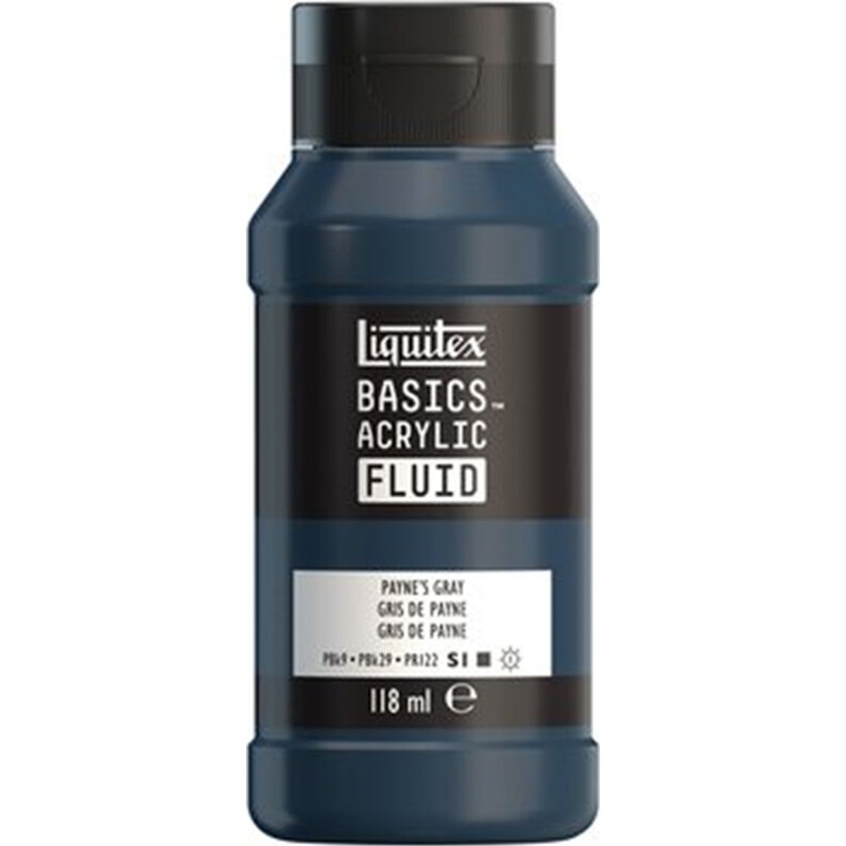 Liquitex - Basics Fluid Akrylmaling - Paynes Grey 118 Ml