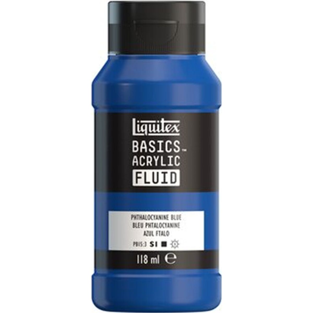 Liquitex - Basics Fluid Akrylmaling - Phthalocyanine Blue 118 Ml