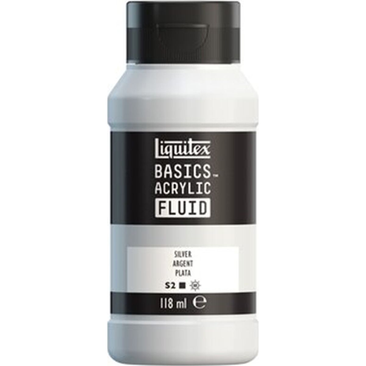 Liquitex - Basics Fluid Akrylmaling - Silver 118 Ml