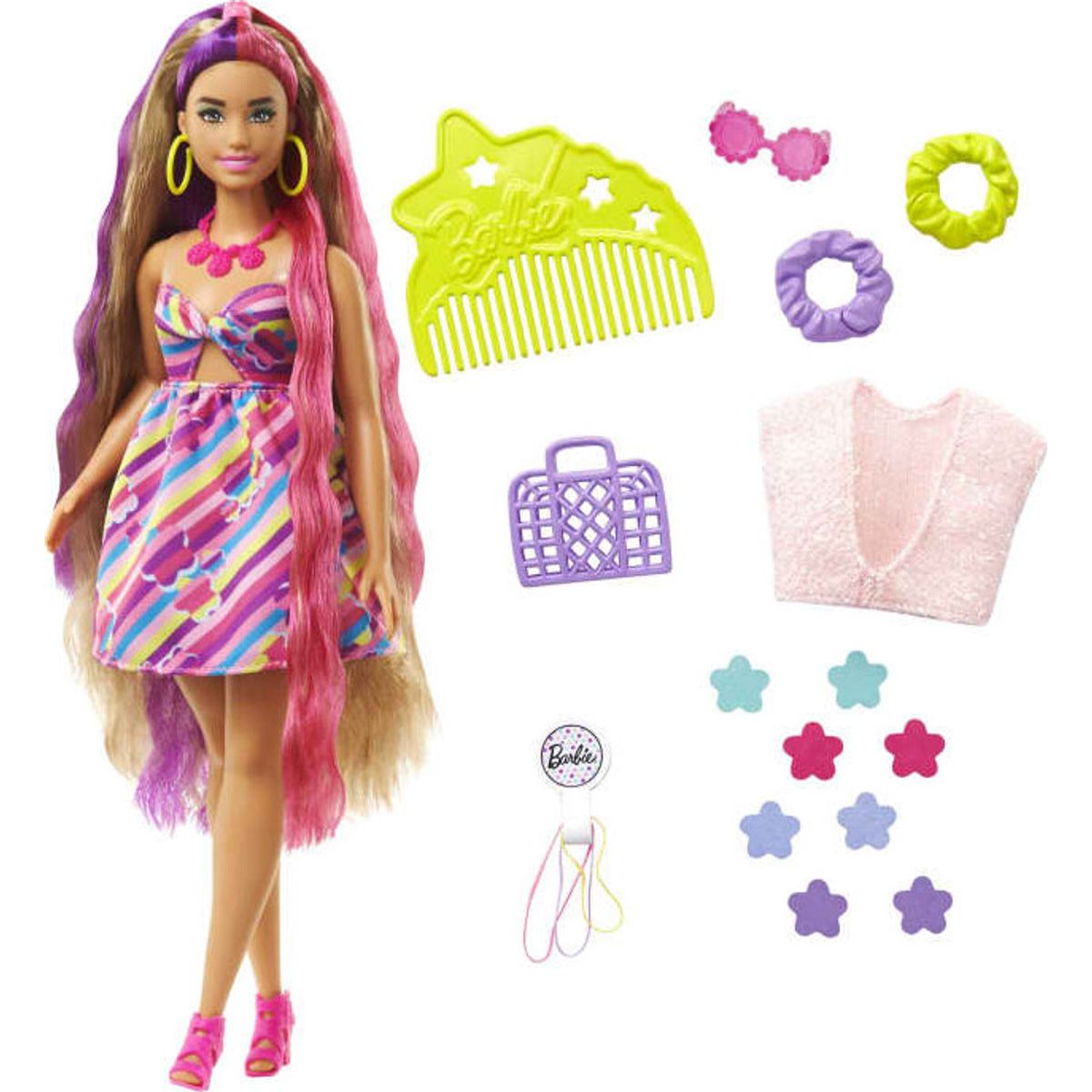 Barbie - Totally Hair - Dukke Med Blomstertema