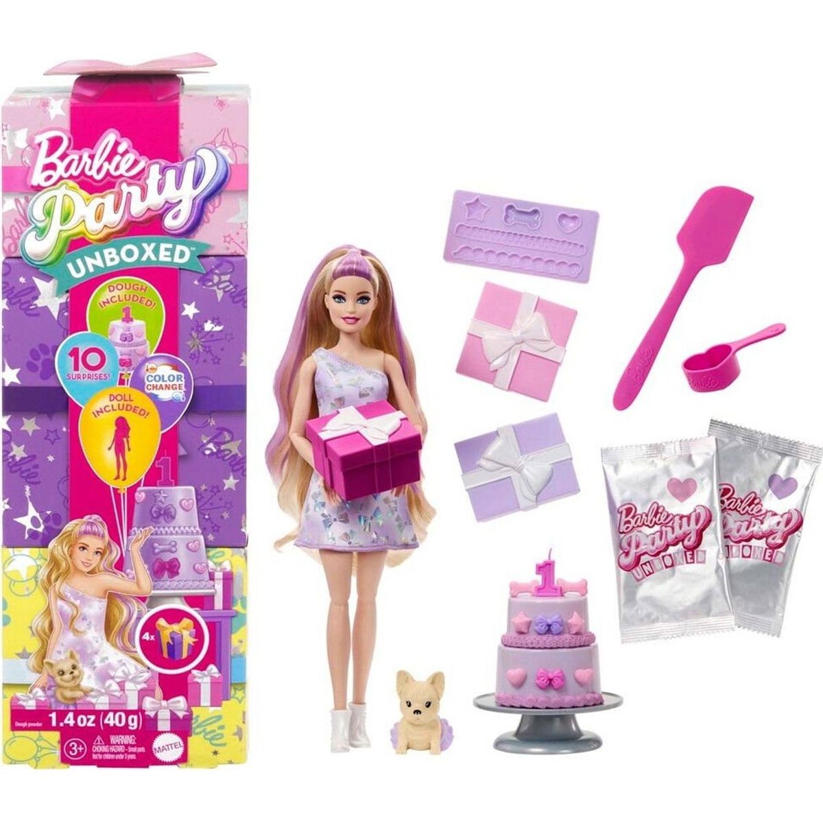 Barbie Dukke - Party Unboxed Legesæt - Blond