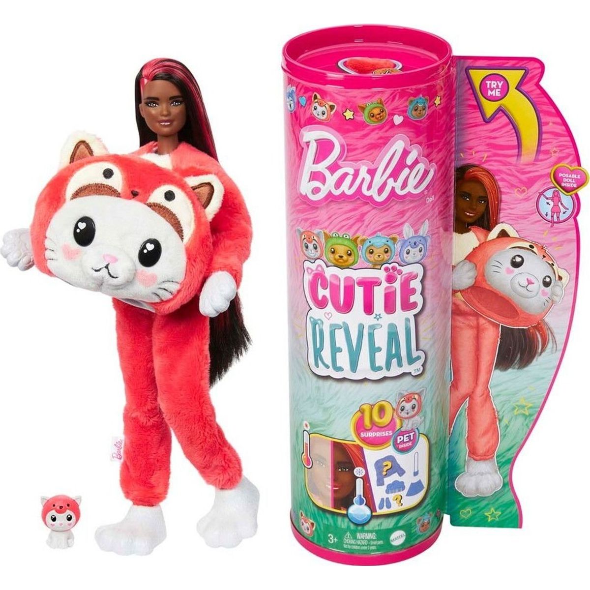 Barbie Dukke - Cutie Reveal - Kitty Red Panda - 10 Overraskelser