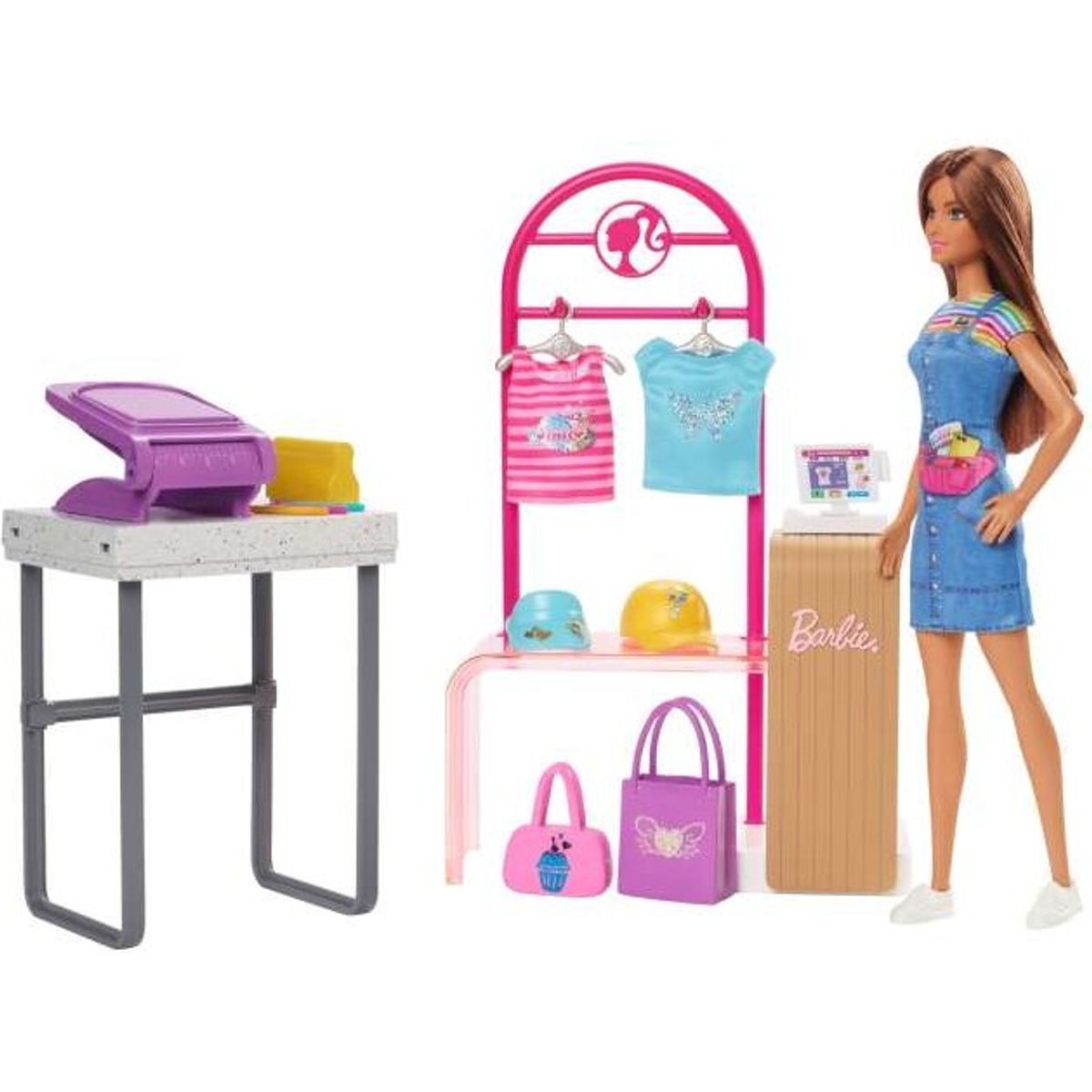 Barbie - Make And Sell Boutique- Legesæt Med Barbie Dukke