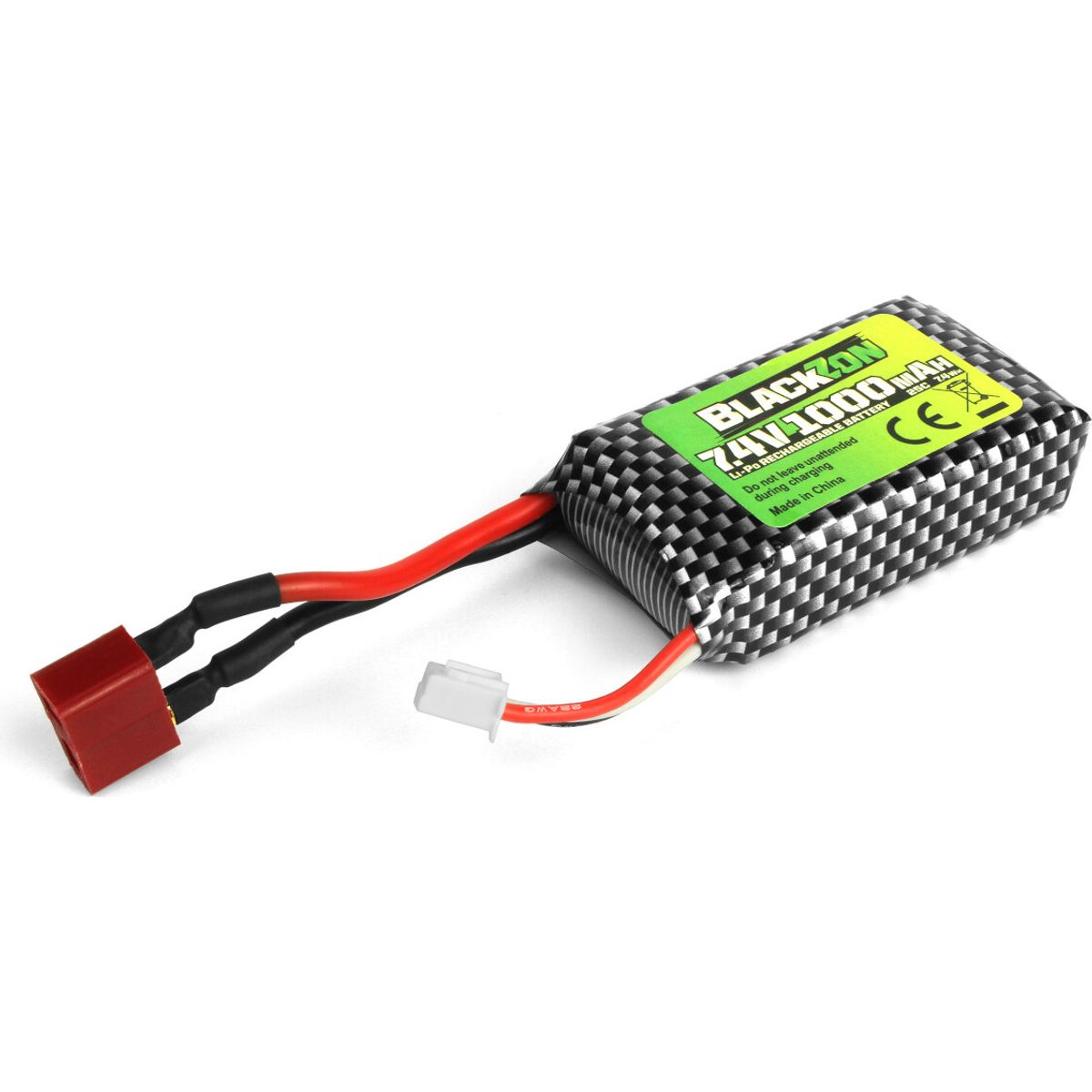 Battery Pack (lipo 7.4v, 1000mah), W/t-plug - 540223 - Blackzon