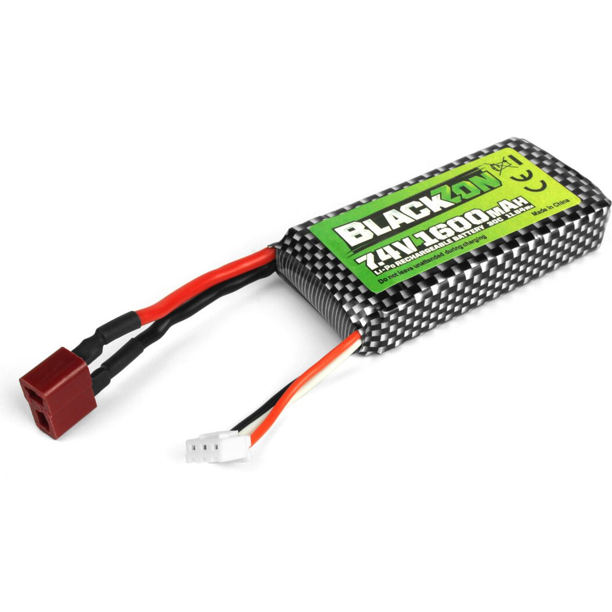 Battery Pack (lipo 7.4v, 1600mah), W/t-plug - 540247 - Blackzon