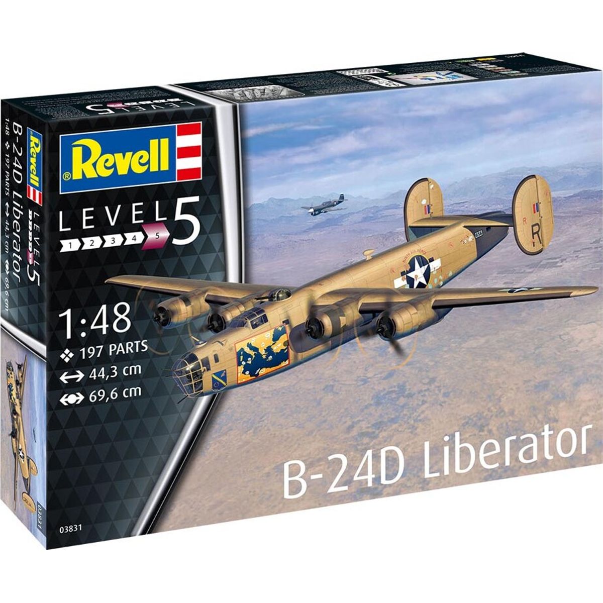 Revell - B-24d Liberator Modelfly Byggesæt - Level 5 - 03831