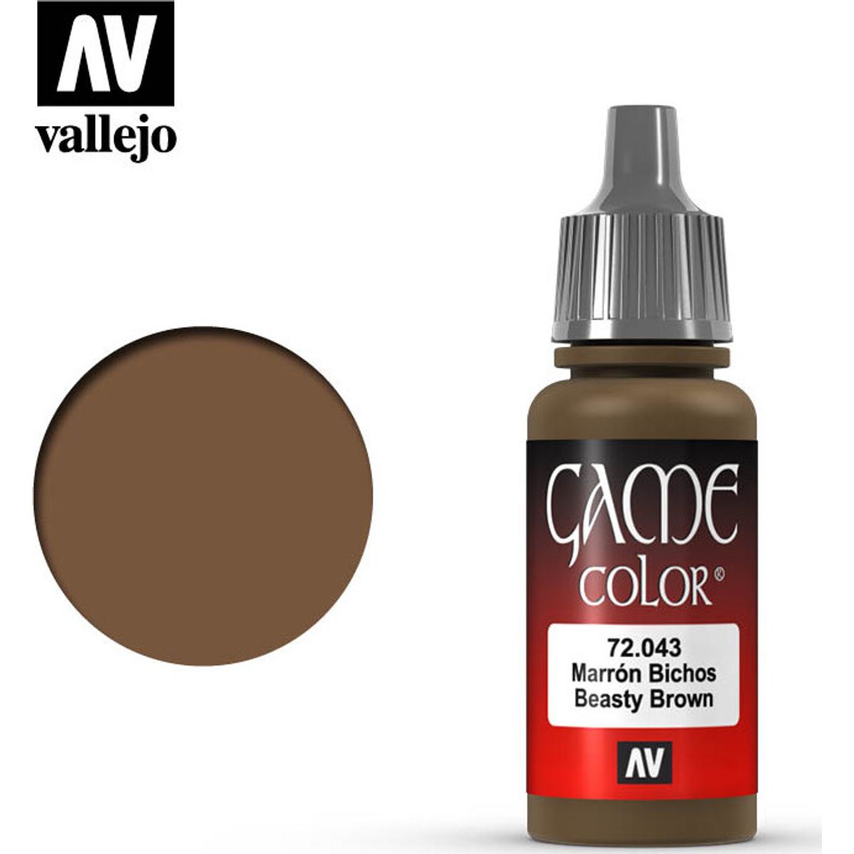 Vallejo - Game Color - Beasty Brown Mat - 18 Ml - 72043