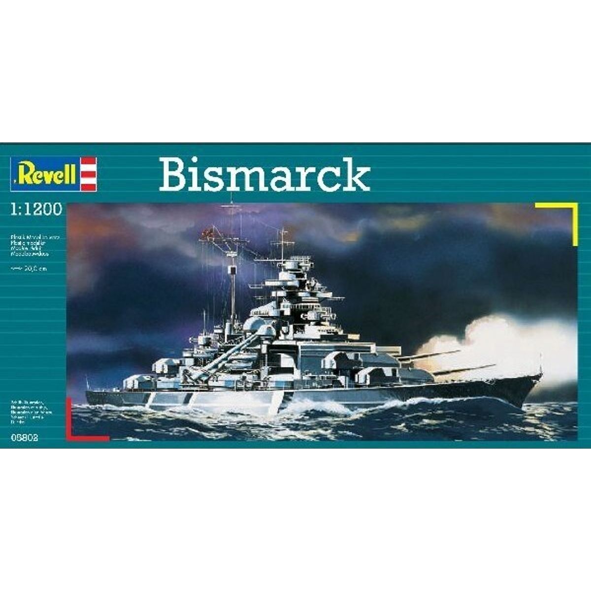 Revell - Bismarck Model Skib Byggesæt - 1:1200 - 05802