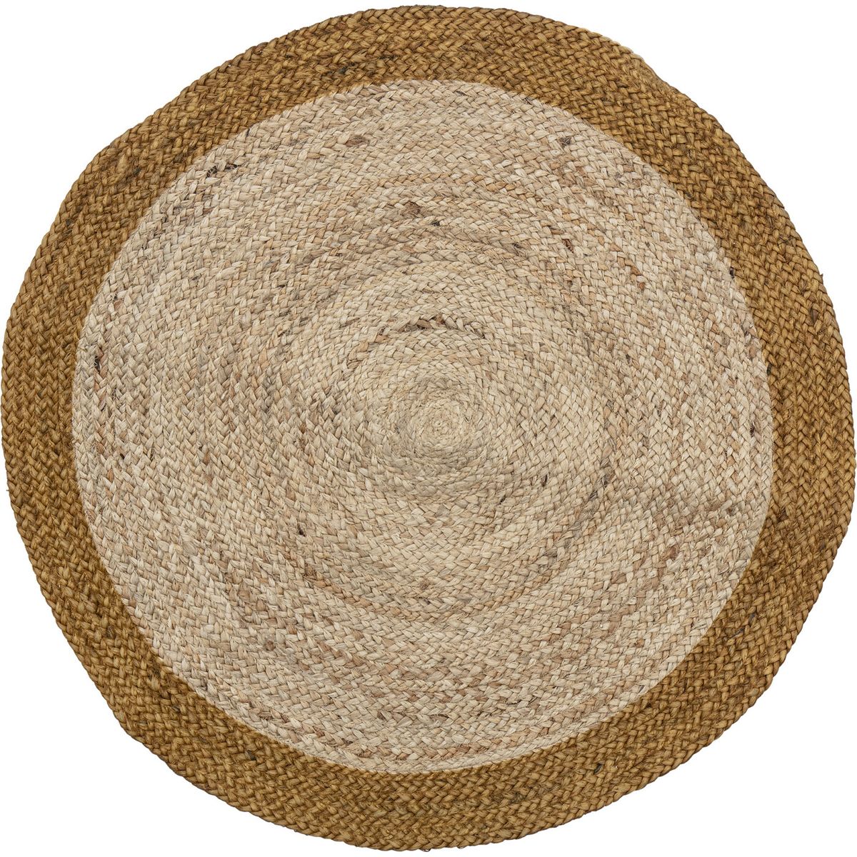 Bloomingville - Birk Tæppe - Brun - Jute - Rundt - ø 90 Cm