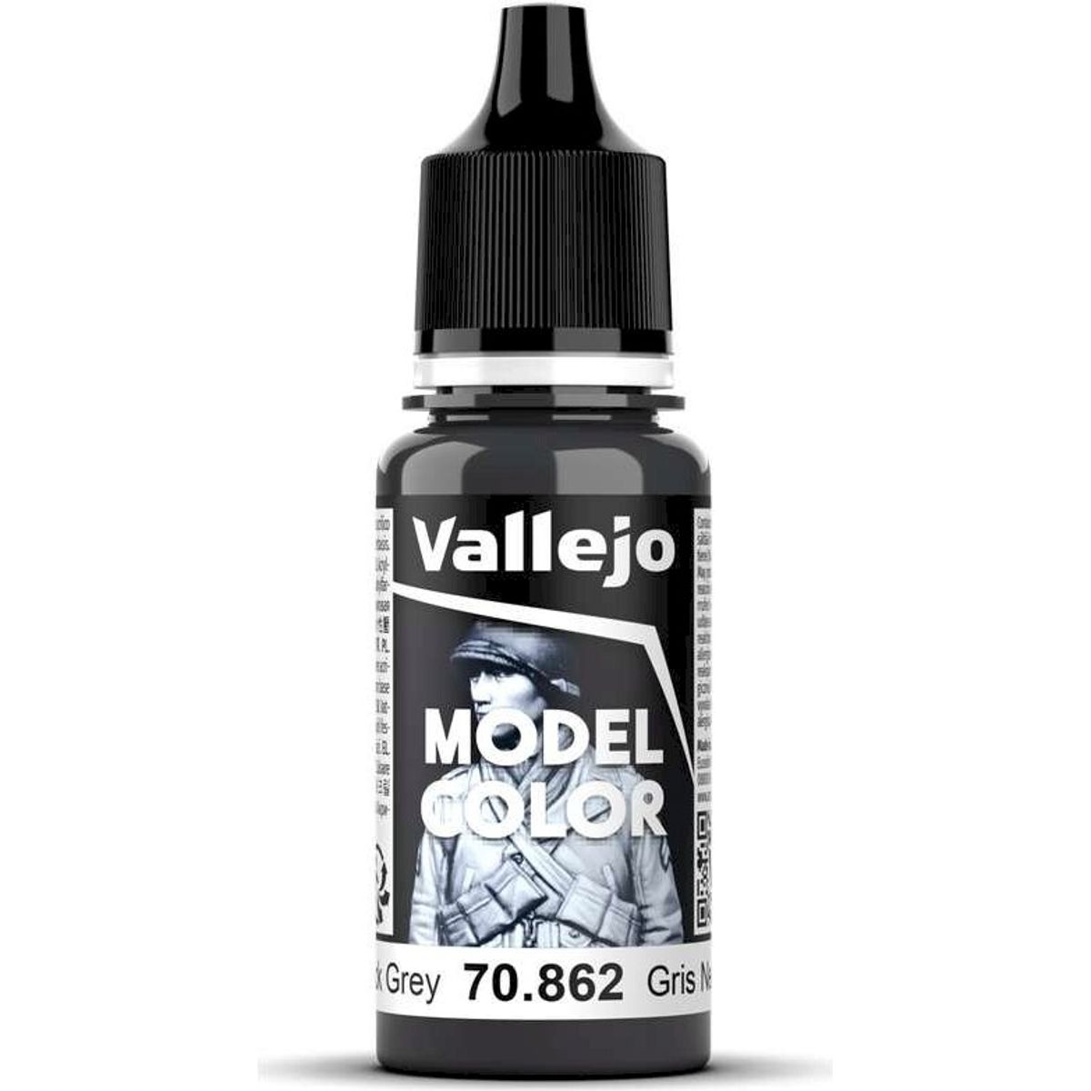 Vallejo - Model Color - Black Grey Mat - 17-18 Ml - 70862