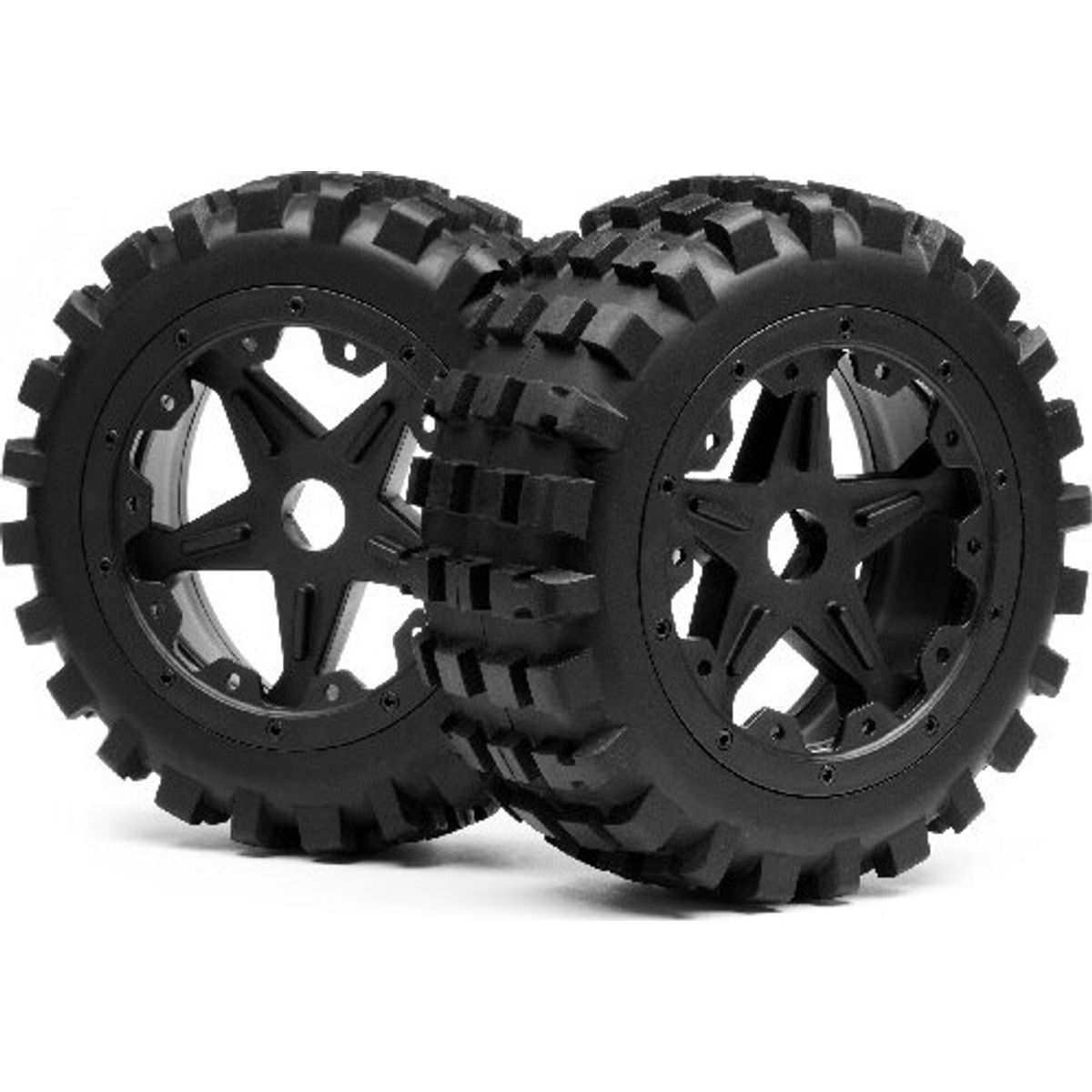 Blackout Xb Mounted Wheel And Tyre Set (front) Pr - Mv24170 - Maverick Rc