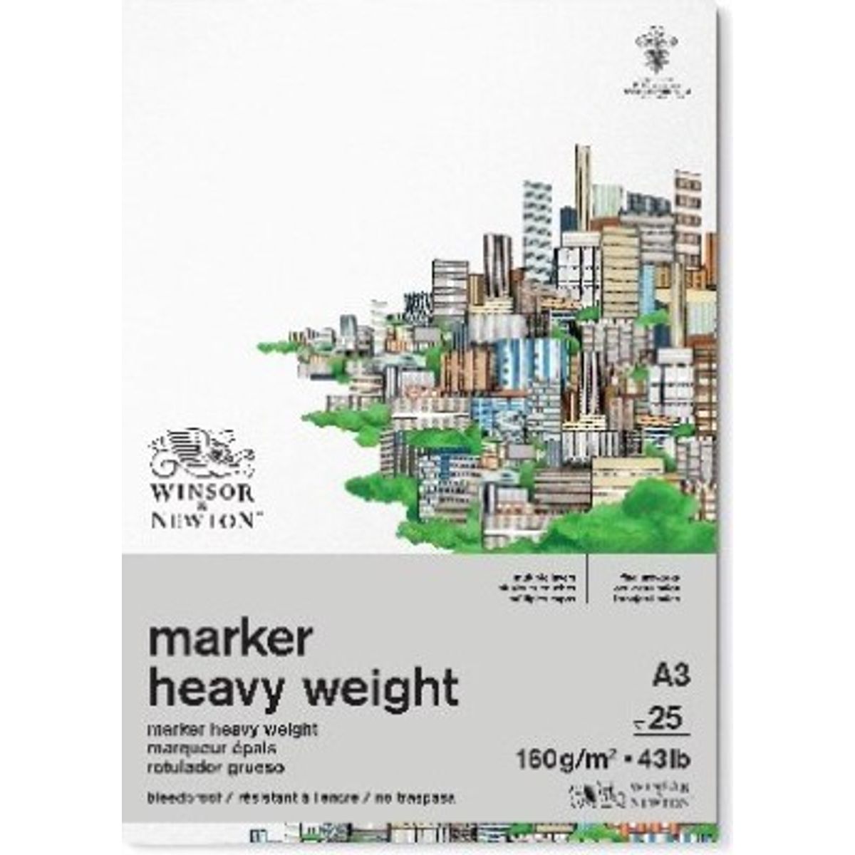 Tegneblok - A3 - Marker Heavy Weight - 25 Ark - Winsor & Newton