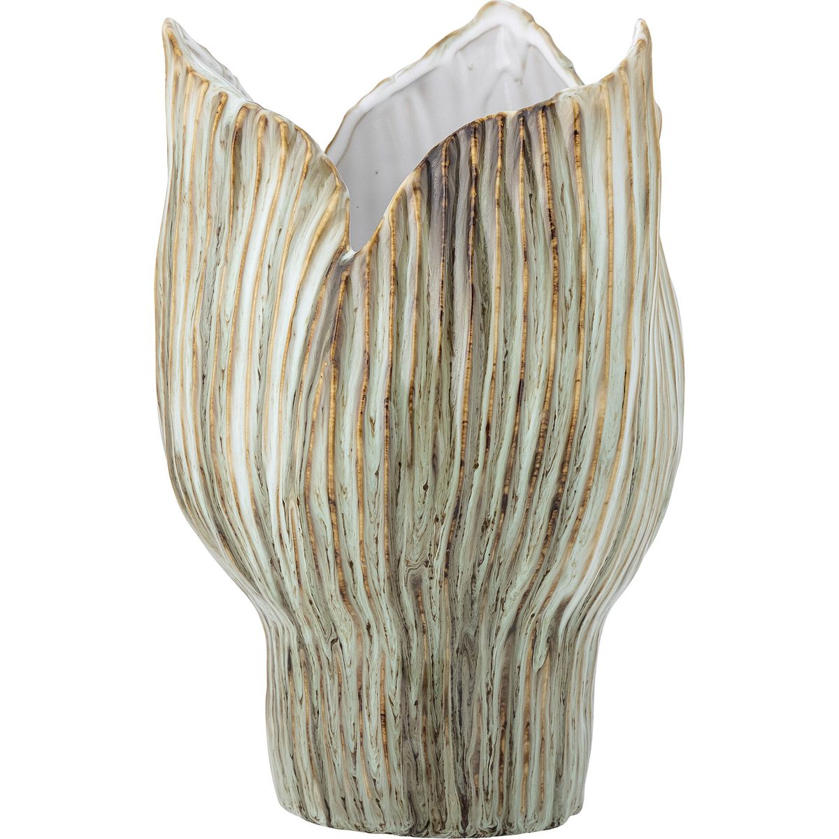 Bloomingville - Mahira Vase - Grøn - Stentøj Keramik - H 30 Cm