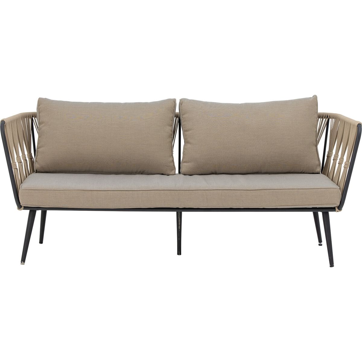 Bloomingville - Pavone Sofa - Brun - Metal - Havesofa - Flet