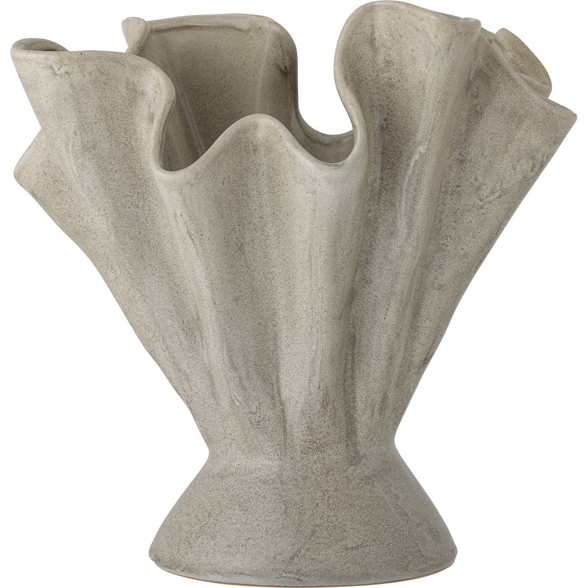 Bloomingville - Plier Vase - Natur - Stentøj Keramik - H 30,5 Cm