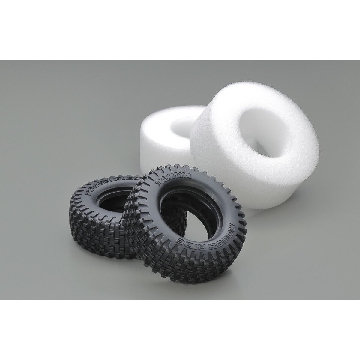 Block Pin 'rough Ride' Tires (w/inner Sponge 2pcs) - 51717 - Tamiya