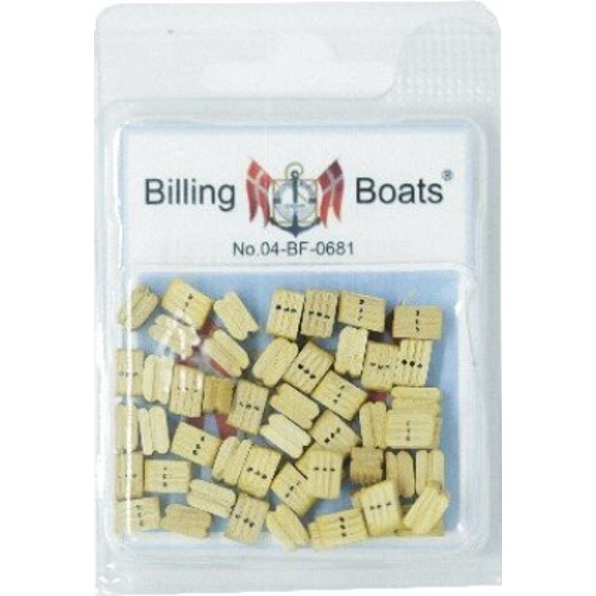 Billing Boats Fittings - Blokke - 3-dobbelt - 7,5 Mm - 50 Stk