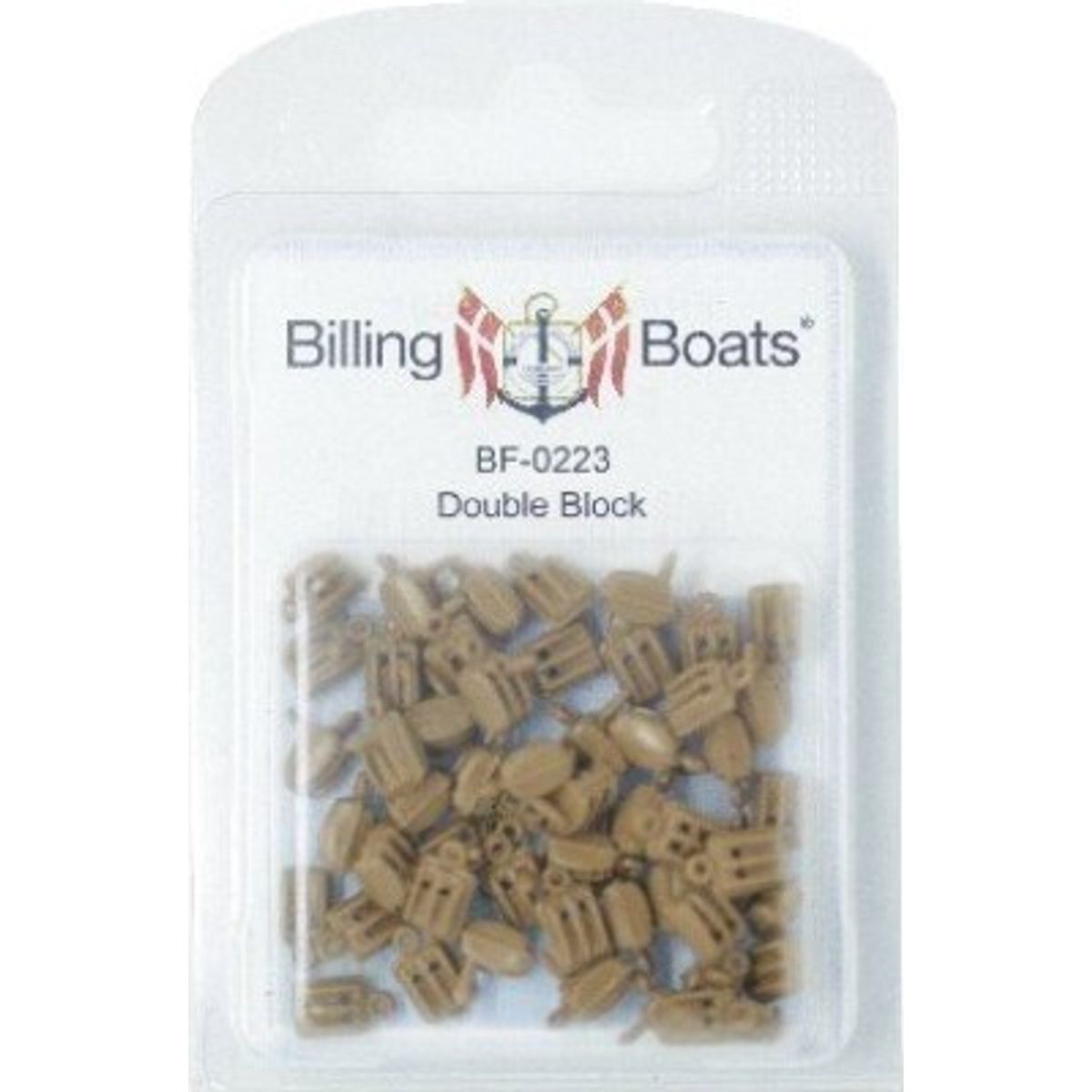 Billing Boats Fittings - Blokke - Dobbelt - 7 Mm - 50 Stk