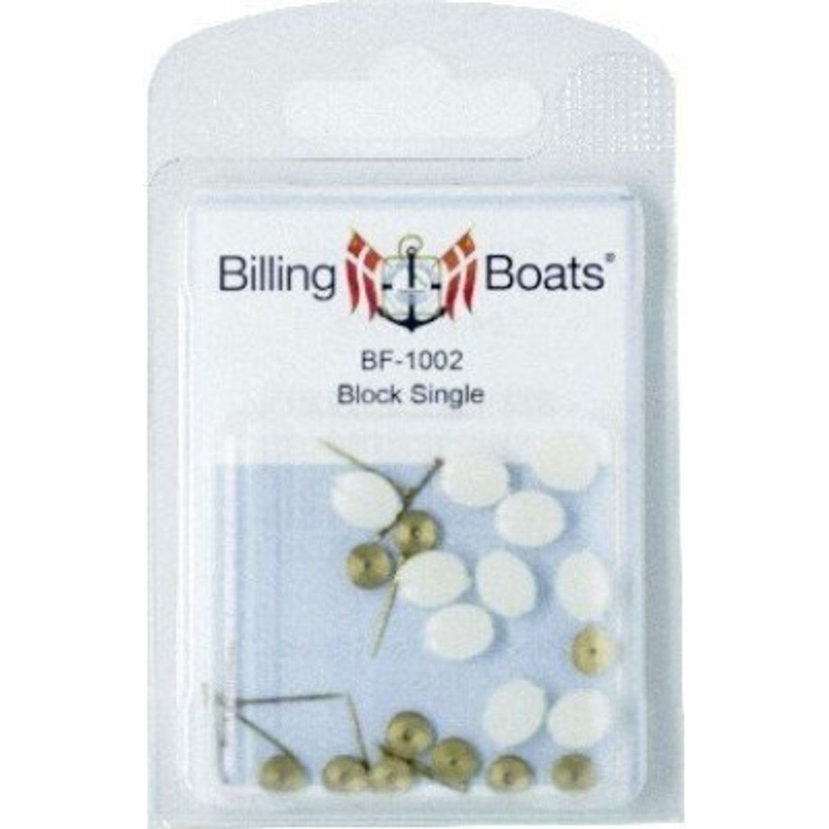 Billing Boats Fittings - Blokke - Enkelt - 10 Mm - 10 Stk