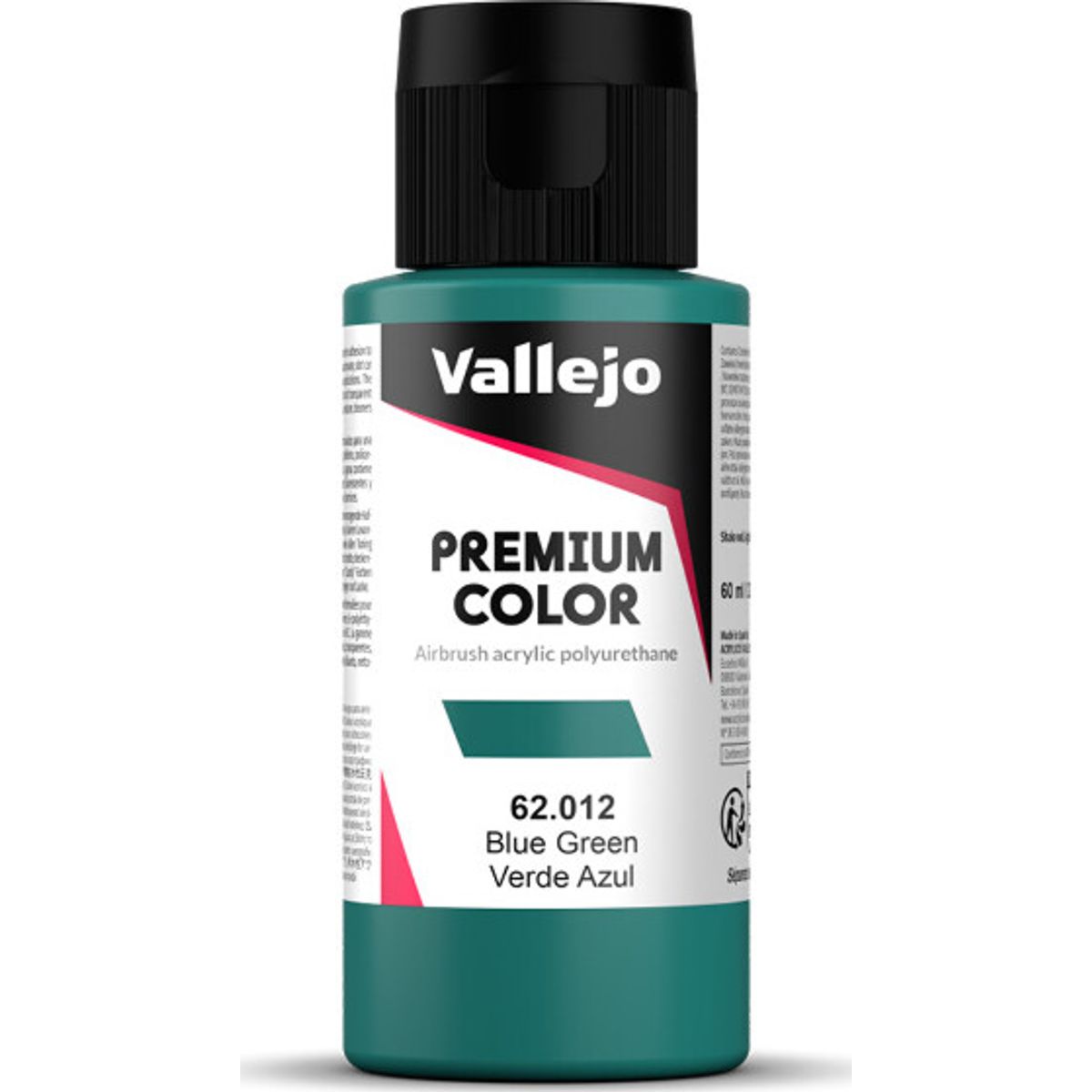 Vallejo - Premium Airbrush Maling - Blue Green 60 Ml