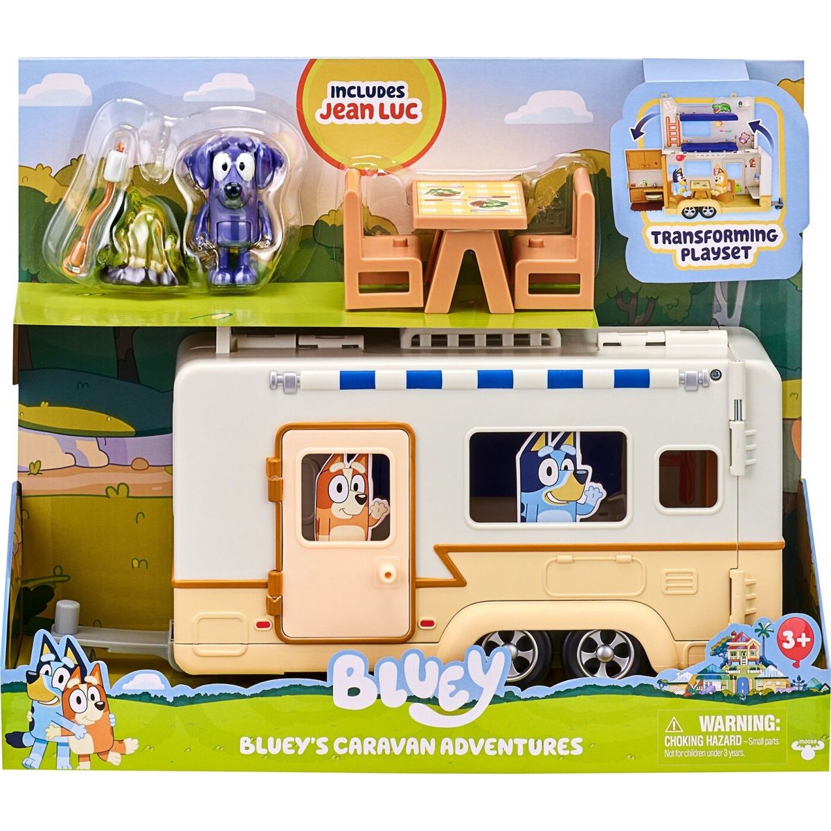 Bluey Legetøj - Campingvogn Sæt Med Figur - 35 Cm