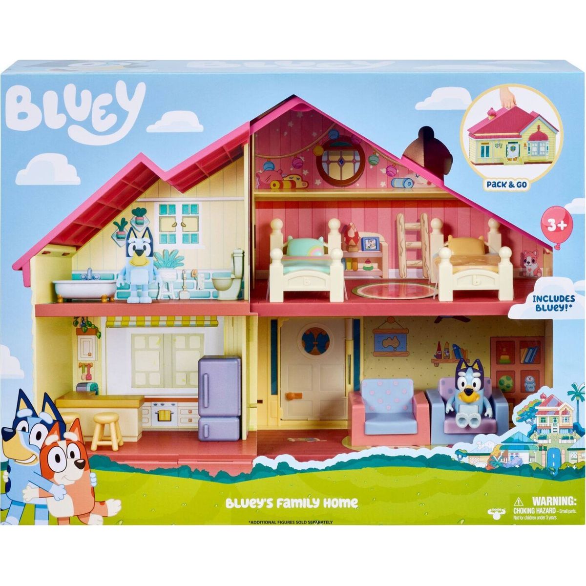 Bluey - Hus Legesæt - Inkl. Bluey Figur Og Møbler