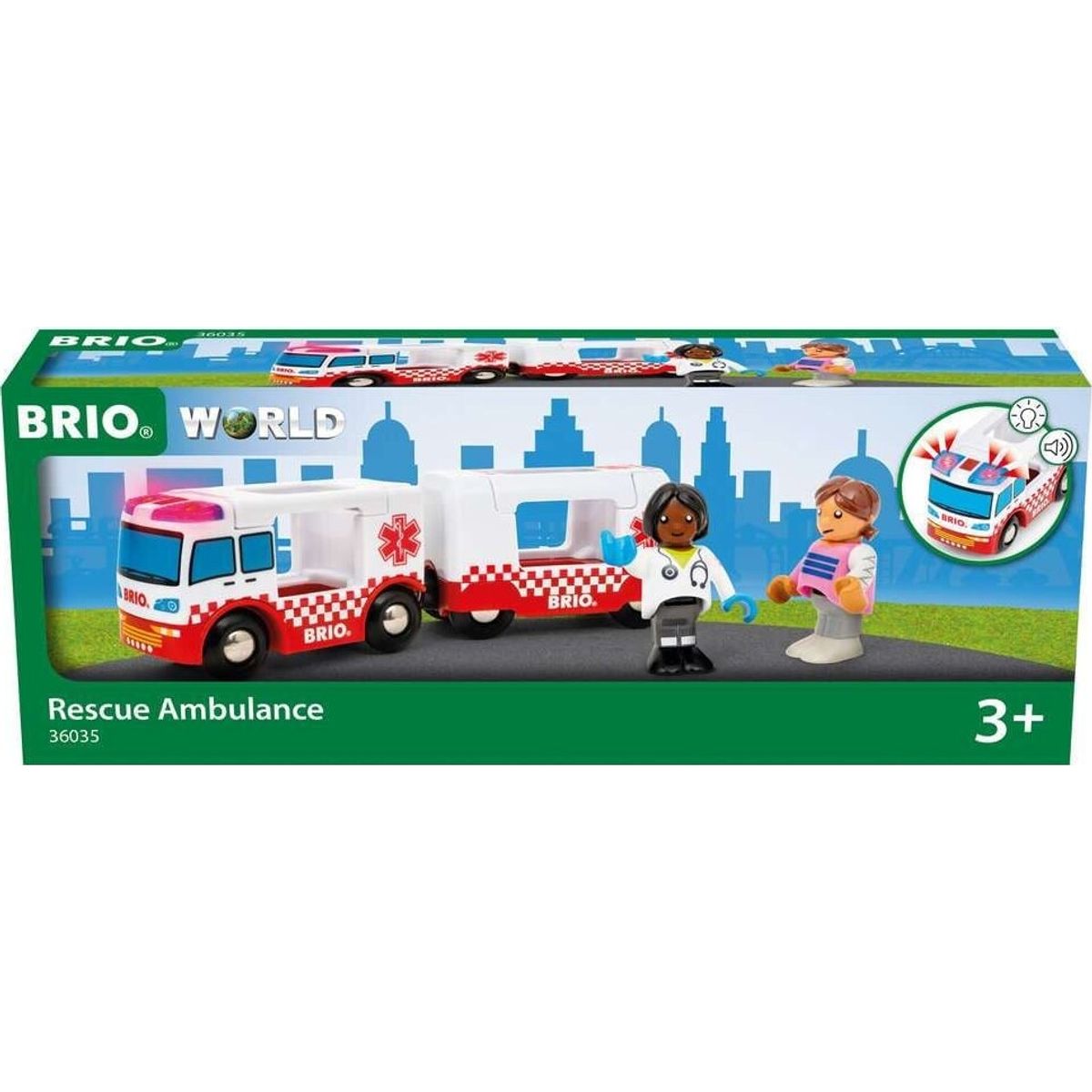 Brio World - Ambulance Med Lys Og Lyd - 4 Dele - 36035