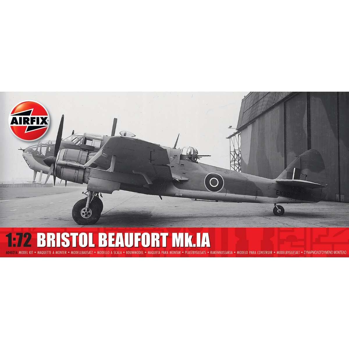 Airfix - Bristol Beaufort Mk.ia Modelfly Byggesæt - 1:72 - A04021a