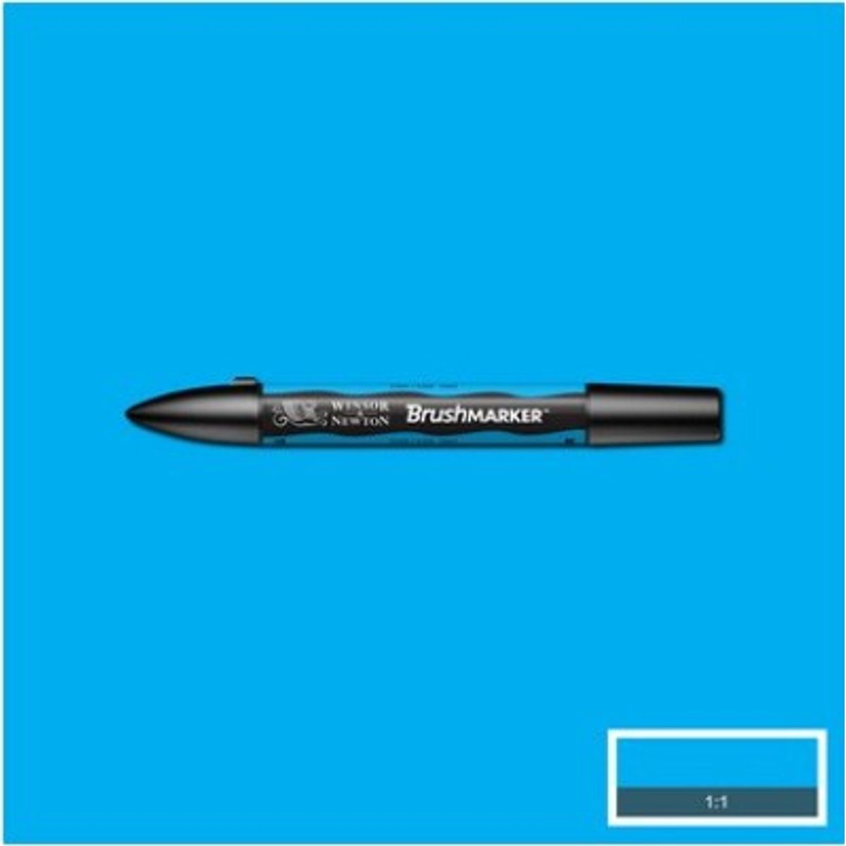 Winsor & Newton - Brush Marker Tusch - Cyan Blå