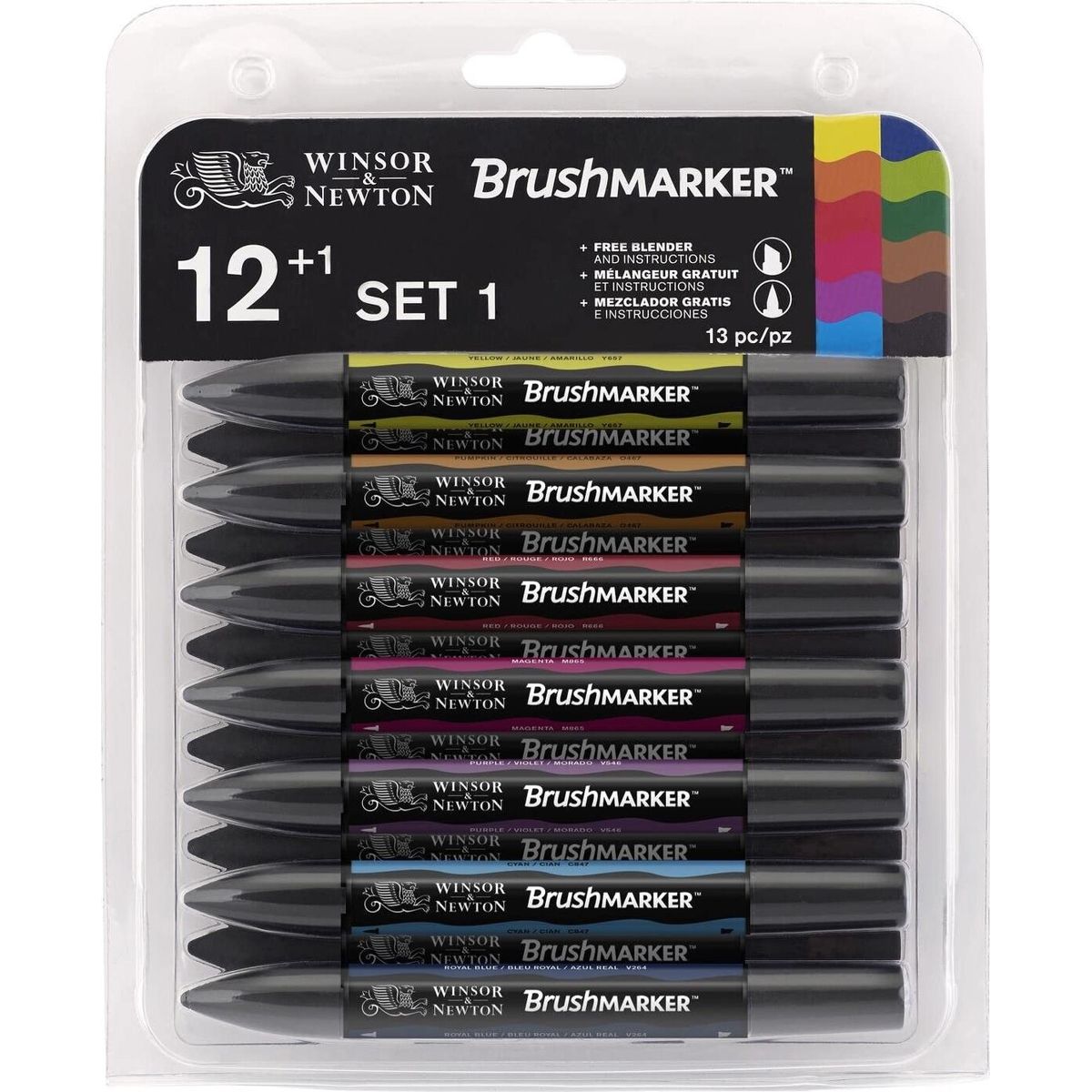 Winsor & Newton - Brushmarker Tusser - Levende Toner - 12 Stk