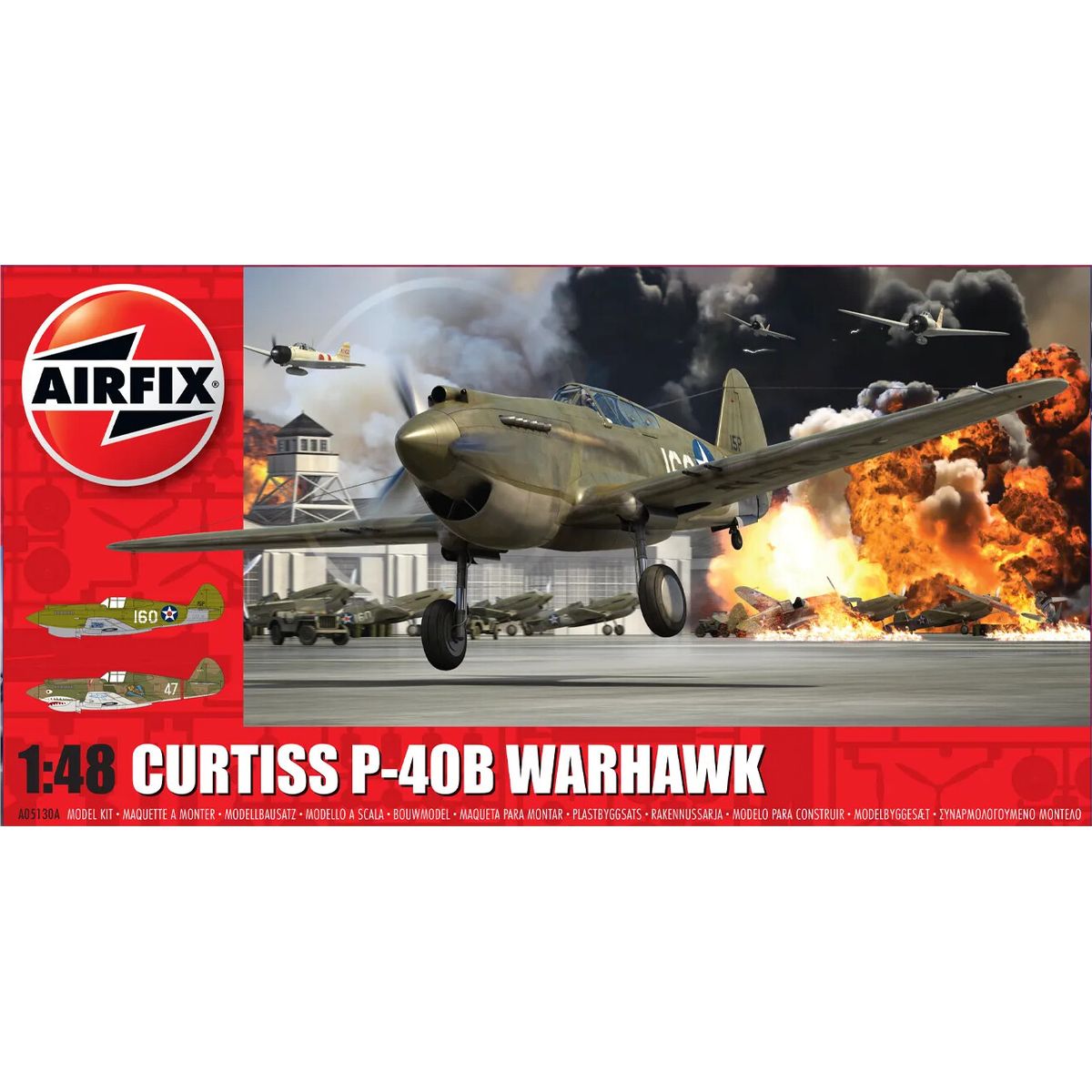 Airfix - Curtiss P-40b Warhawk Fly Byggesæt - 1:48 - A05130a