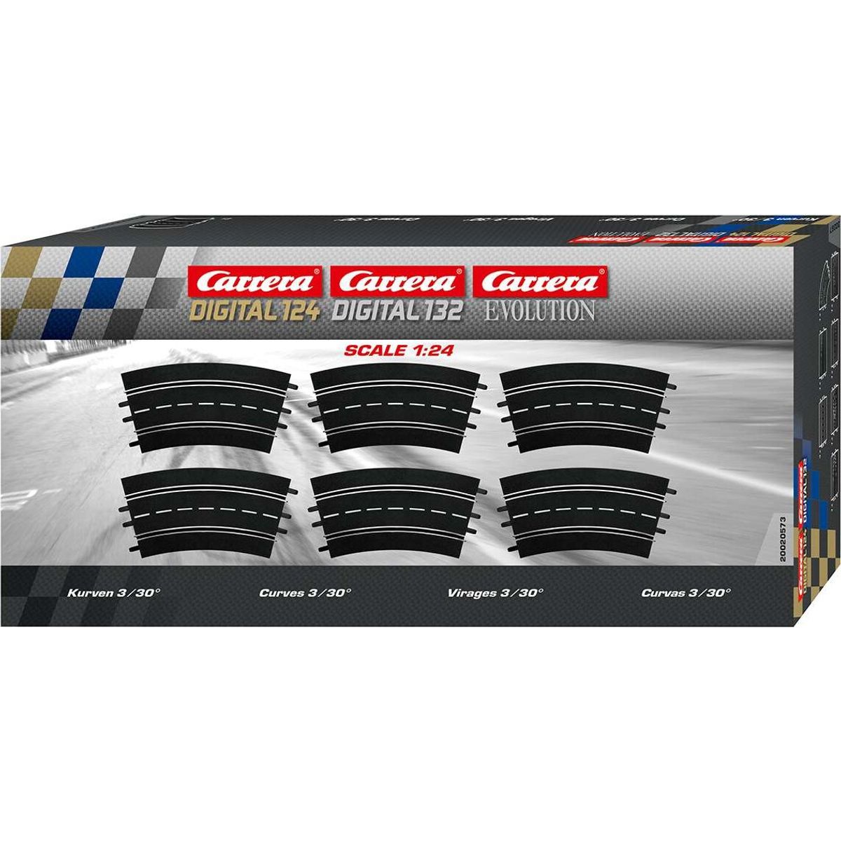 Carrera - Curve Sving - 3/30° - 6 Dele - 1:32-1:24 - Analog - 20020573