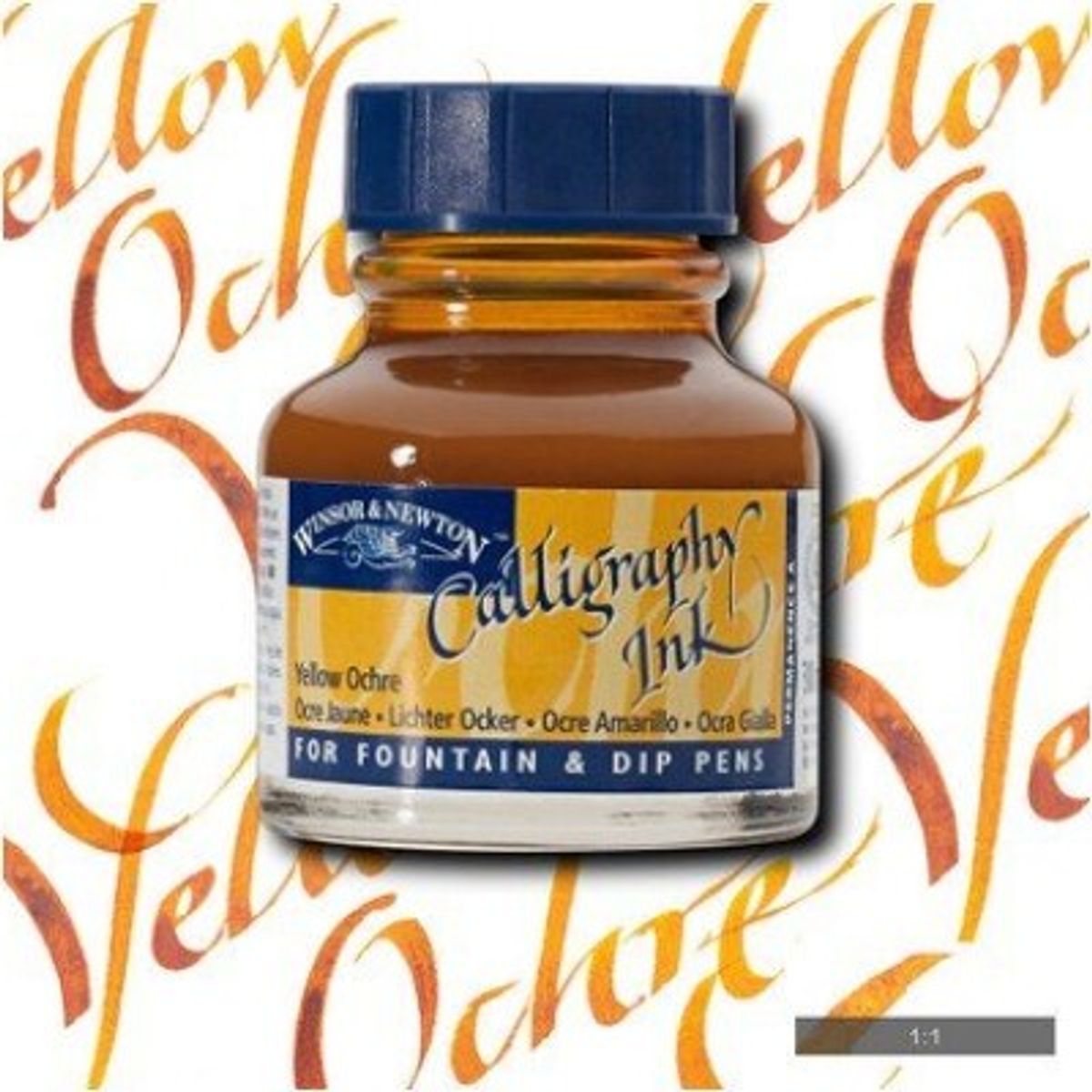 Winsor & Newton - Calligraphy Ink - Blæk - Yellow Ochre 30 Ml