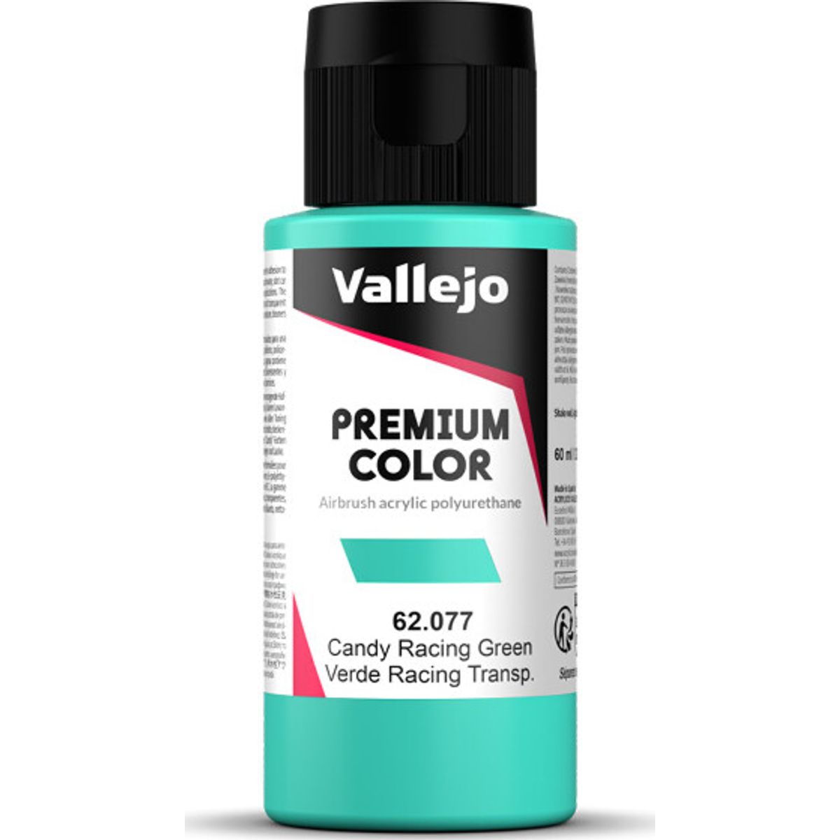 Vallejo - Premium Airbrush Maling - Candy Racing Green 60 Ml