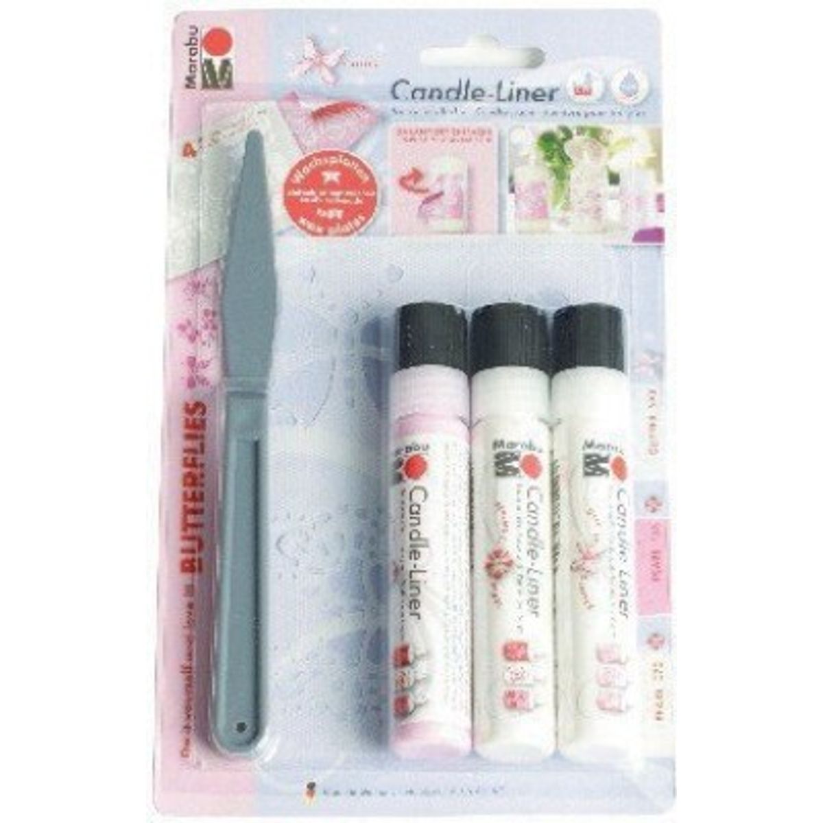 Marabu - Candle Liner - Sommerfugle - Inkl. 3 Farver