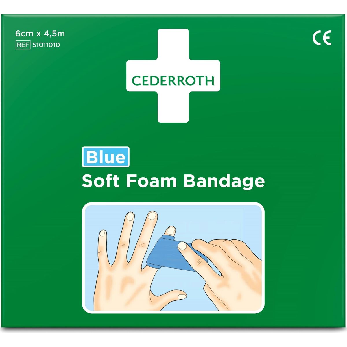 Cederroth - Soft Foam Bandage Blue 6cmx4.5m