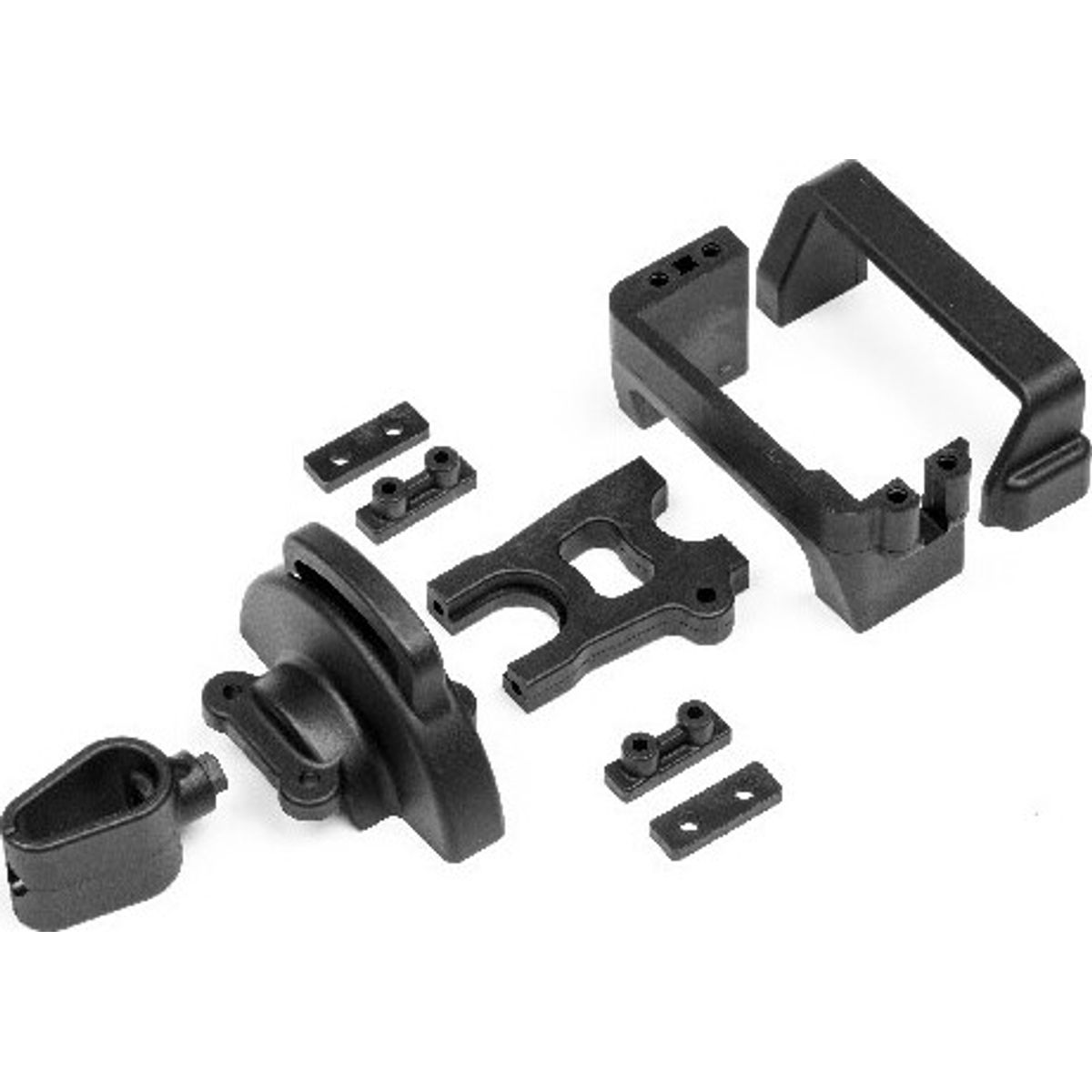 Centre Diff And Servo Mounts W/wire Holder And Cov - Mv29038 - Maverick Rc