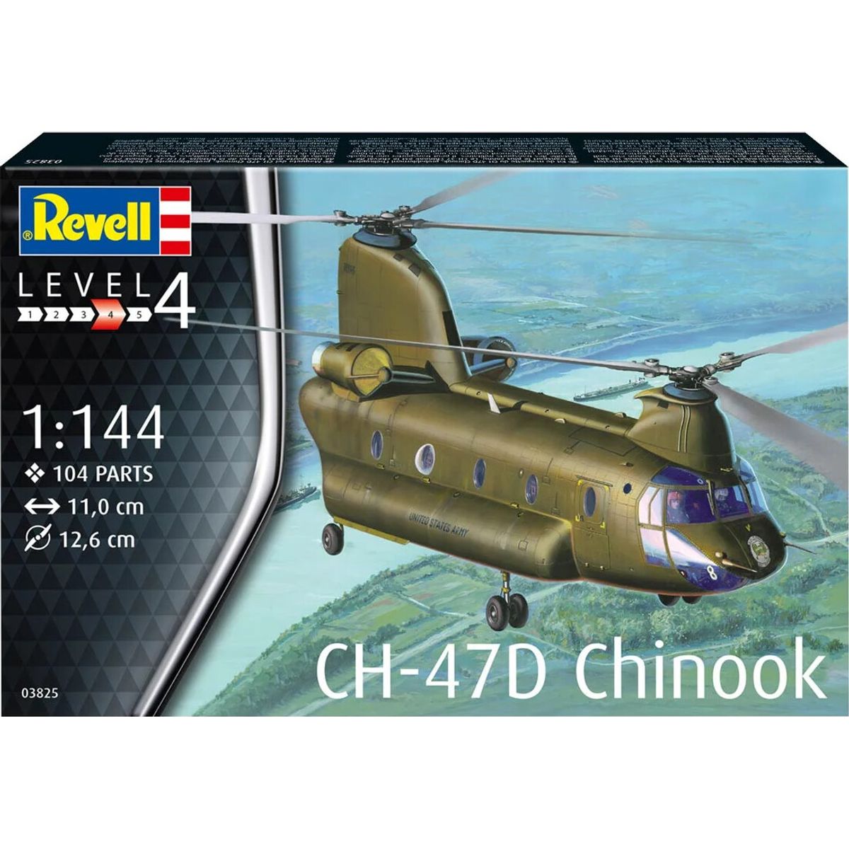 Revell - Chinook Ch-47d Model - 1:144 - Level 4 - 03825